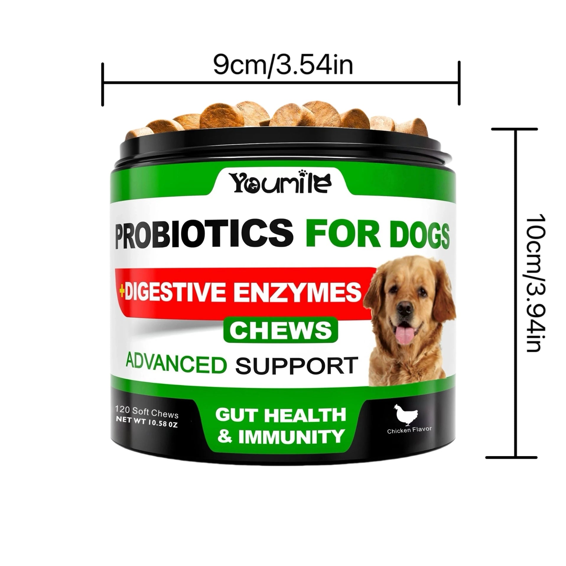Probiotics for Dogs Relieve stomach sensitivity and dog gut health Chews