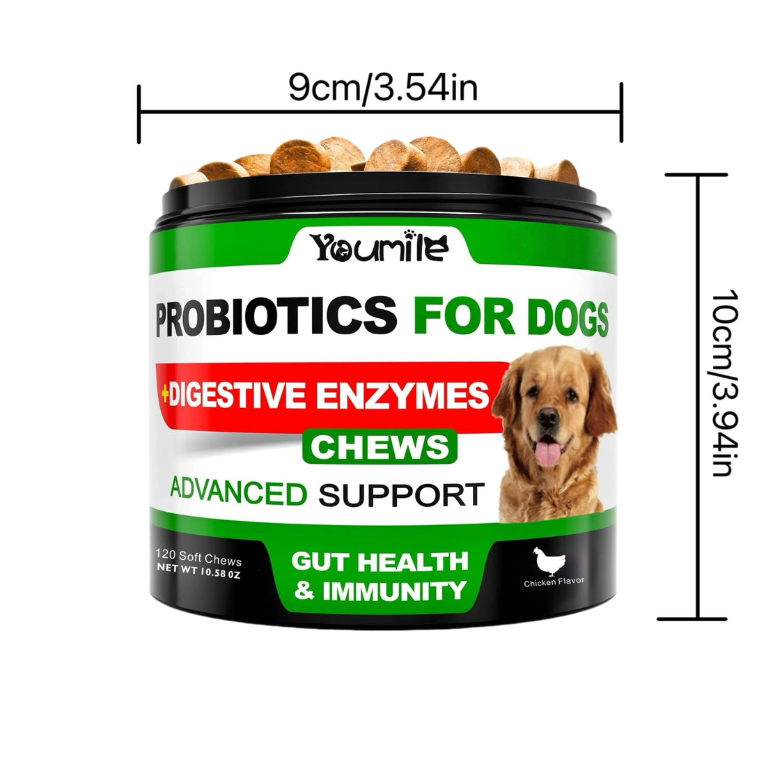 Probiotics for Dogs Relieve stomach sensitivity and dog gut health Chews