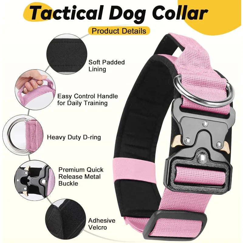 Pet Collar Adjustable Heavy Duty Wide Thick Dog Collars with Quick type Dogs