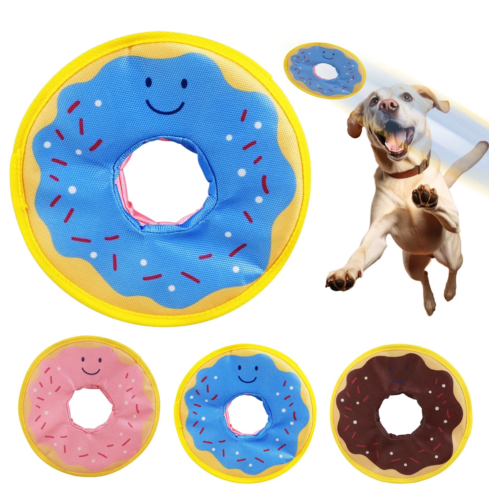 Dog donuts, noisy paper toys, outdoor interactive, squeaking sound dogs