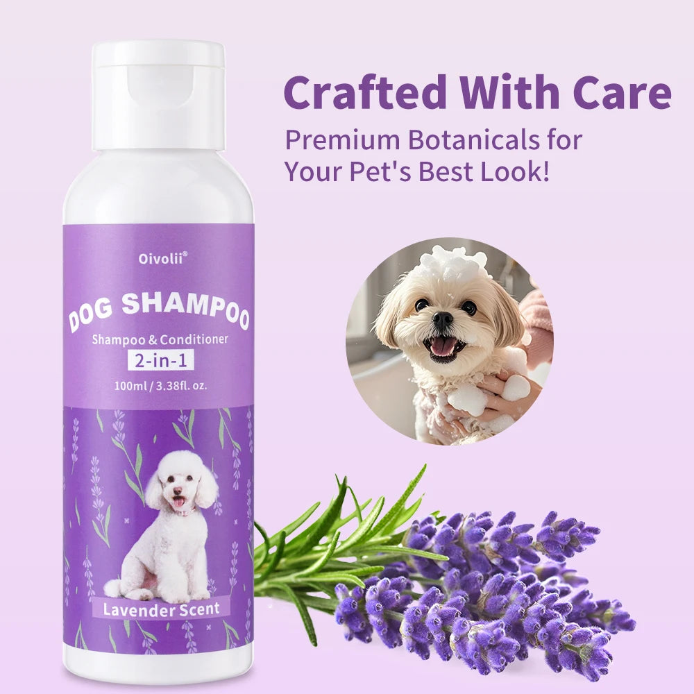 Pet Shampoo And Conditioner 2-in-1 Lavender Scent Deep Cleansing