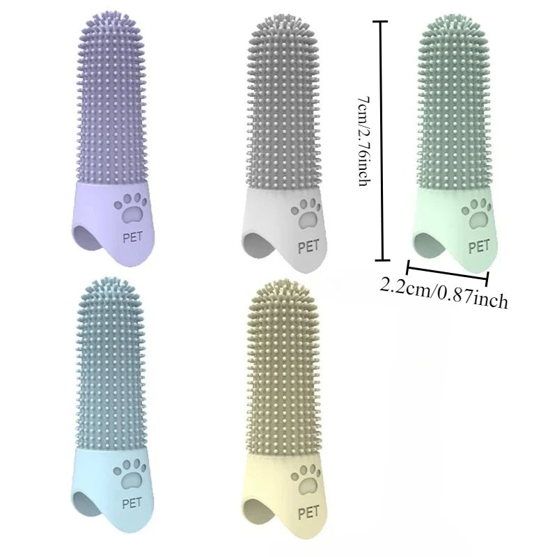 Pet Silicone Cleaning Nail Brush Finger Brush Cat Dog Pet Tooth Brush Dog