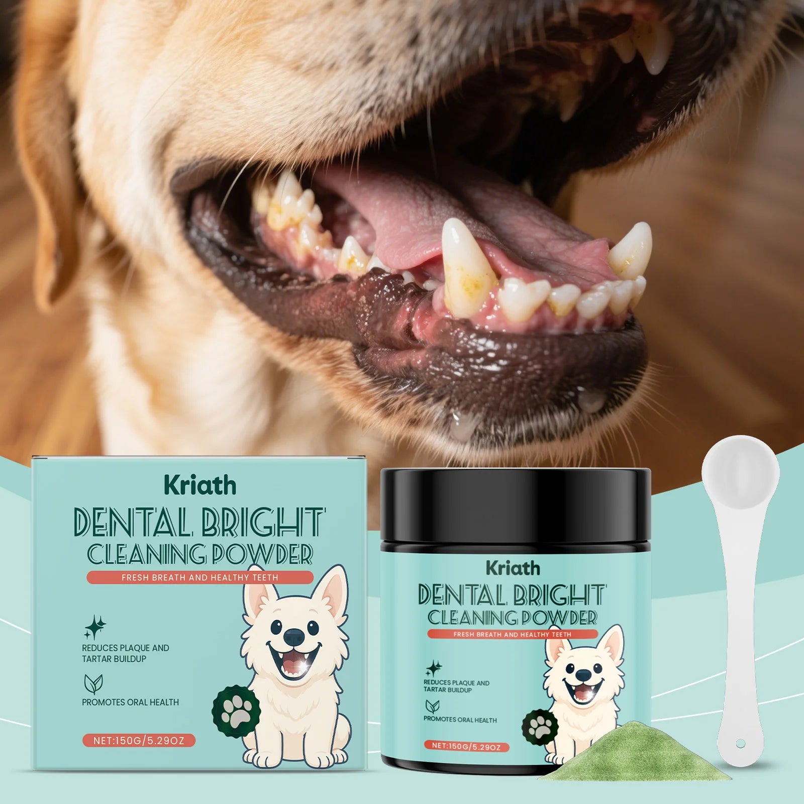 Dog Tooth Cleaning Powder Removing teeth Surface Stains Reduce Dental Care