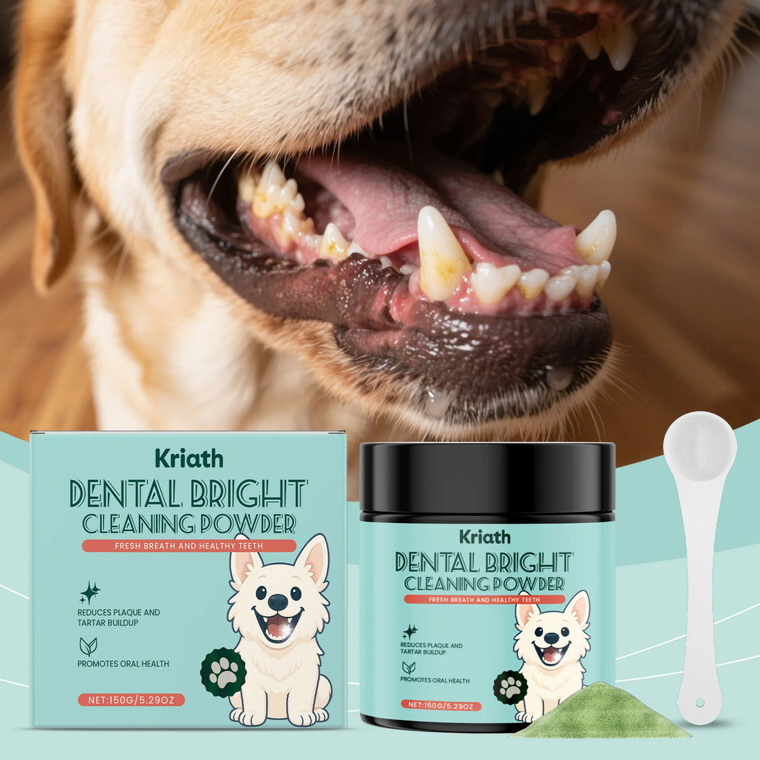 Dog Tooth Cleaning Powder Removing teeth Surface Stains Reduce Dental Care