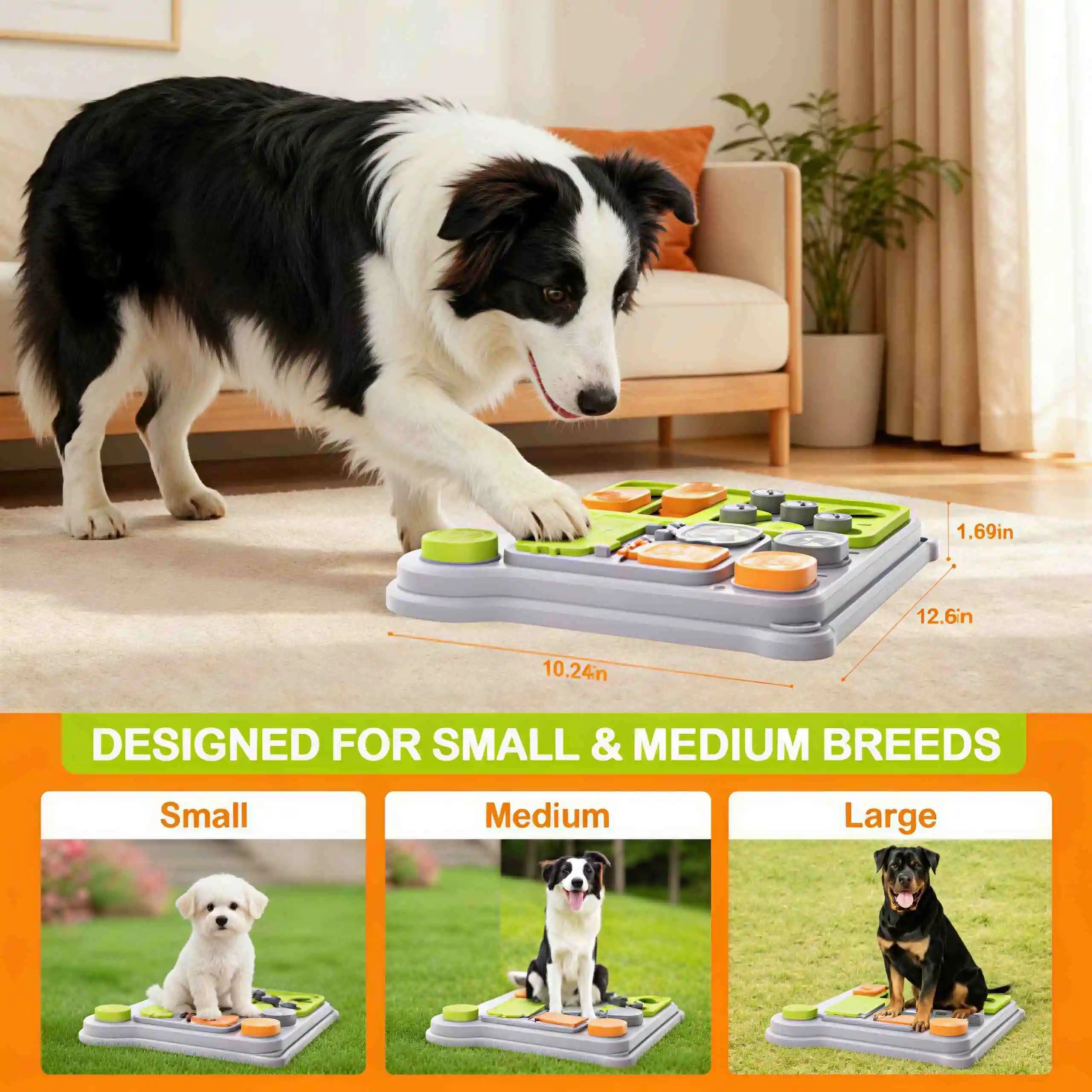 Dog Puzzle Toy & Pet Feeder Treat Dispensing Toy for IQ Training Dogs