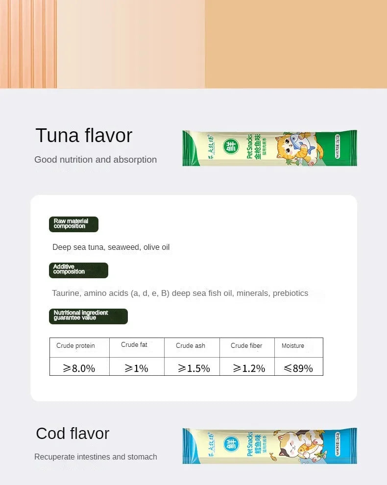 Cat Snacks Cat Wet Food Chicken Tuna Cod fish Pet Wet Food Weight gain