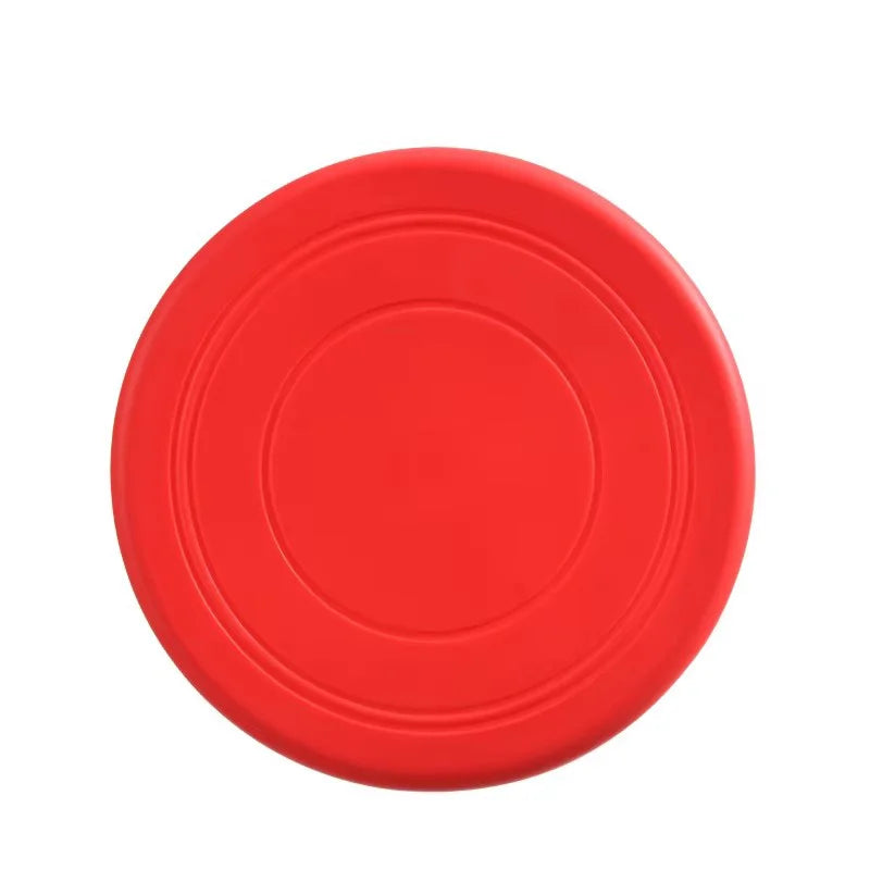 Durable Chewable Pet Training Frisbee Toy Tear Resistant Soft Rubber Flying Fetch