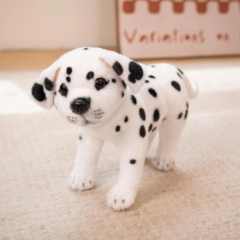 New Dalmatians Dog Plush Toy Cute Stuffed Realistic Beagle Spotted Puppy