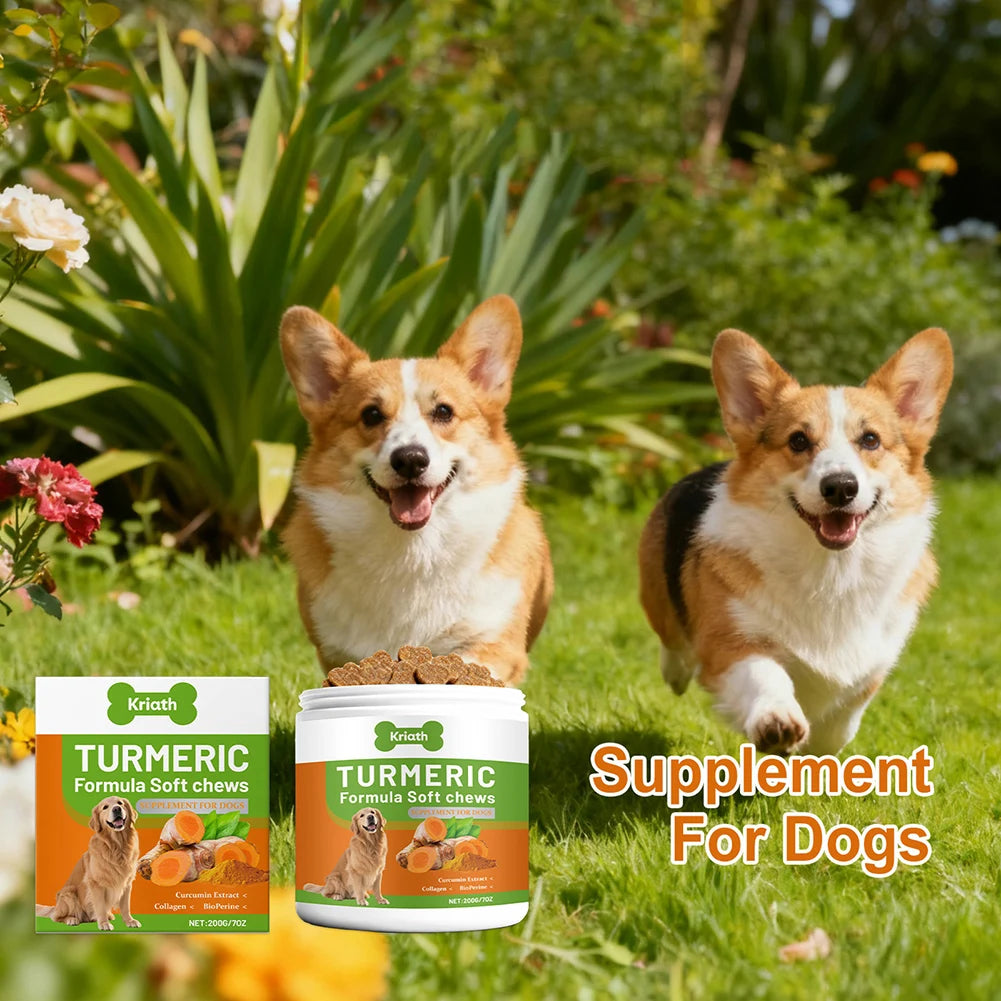200g Organic-Turmeric Soft Chews For Dogs Absorption Natural  Supplement