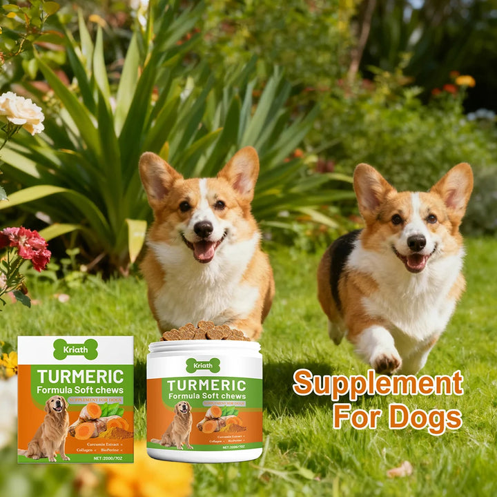 200g Organic-Turmeric Soft Chews For Dogs Absorption Natural  Supplement
