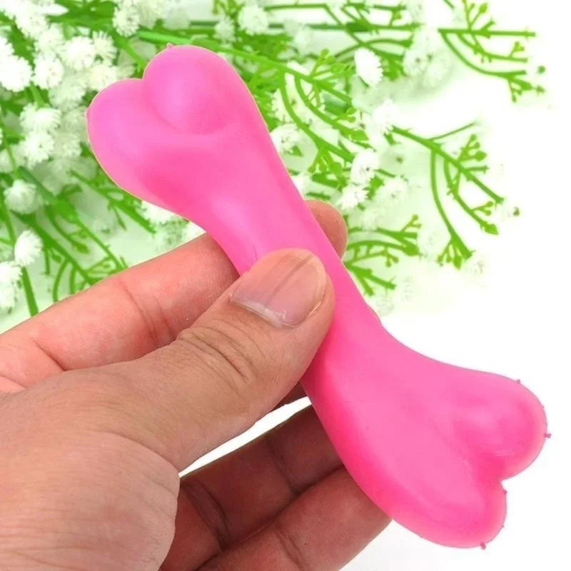 Pet Dog Puppy Cat Rubber Dental Teeth Chew Bone Play Training Fetch Fun Toys