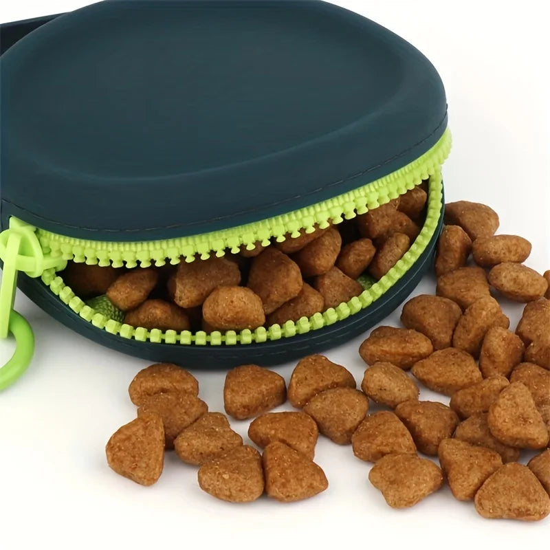 1Pcs Pet Supplies Silicone Dog Food Bag Outdoor Training Dog Training Dog Treat