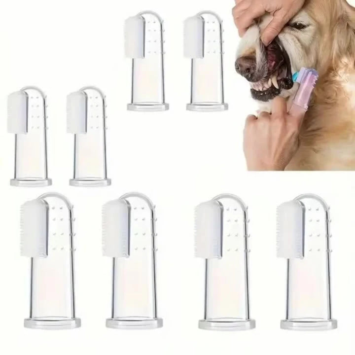 Pet Finger Toothbrushes Gentle Cleaning Dental Care Brushes for Small Dogs