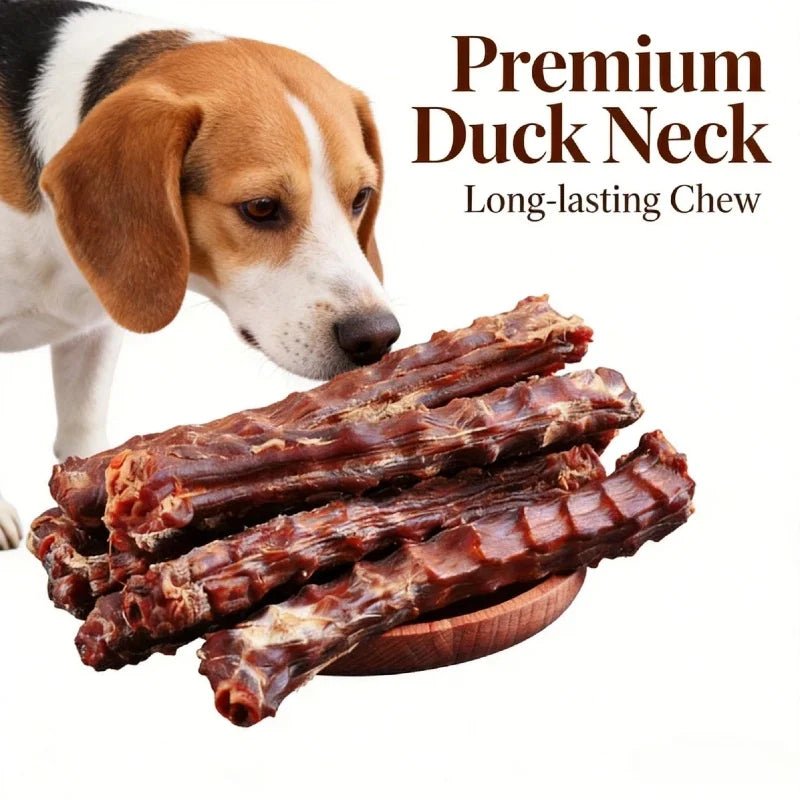 200g Air-Dried Duck Neck Dog Treats Delicious Flavor Natural Teeth Chews