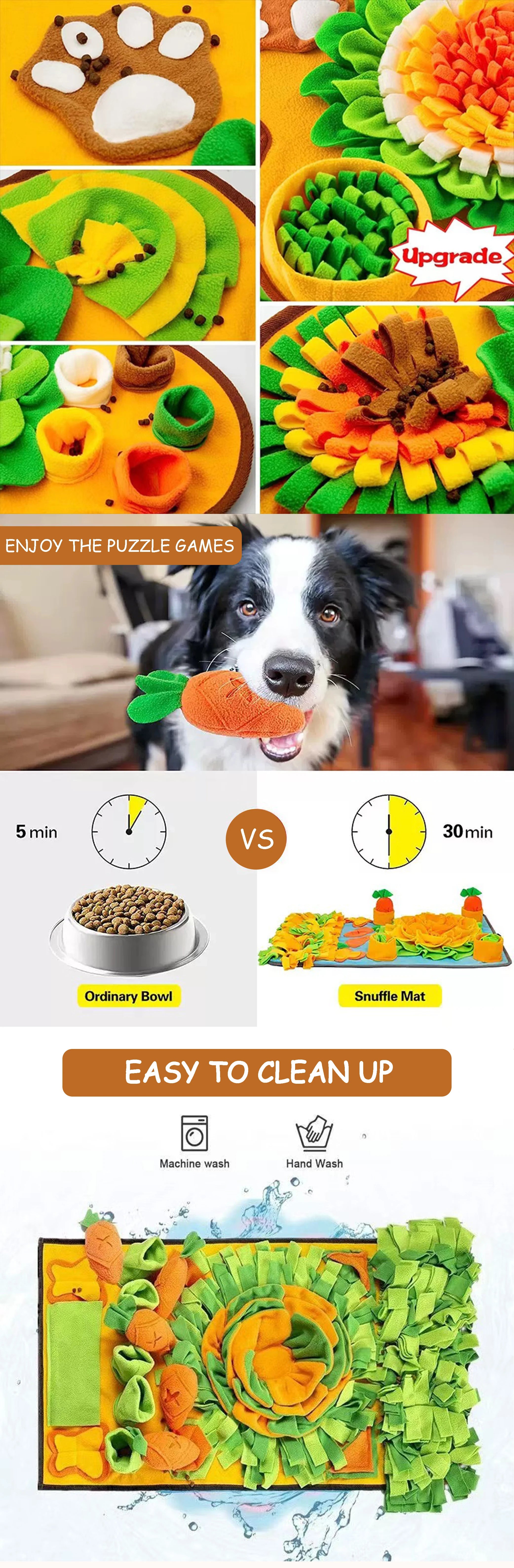 Pet Sniffing Mat Indoor Dog Walking Dog Cat Foraging Toy Dog Stress Relief Puzzle