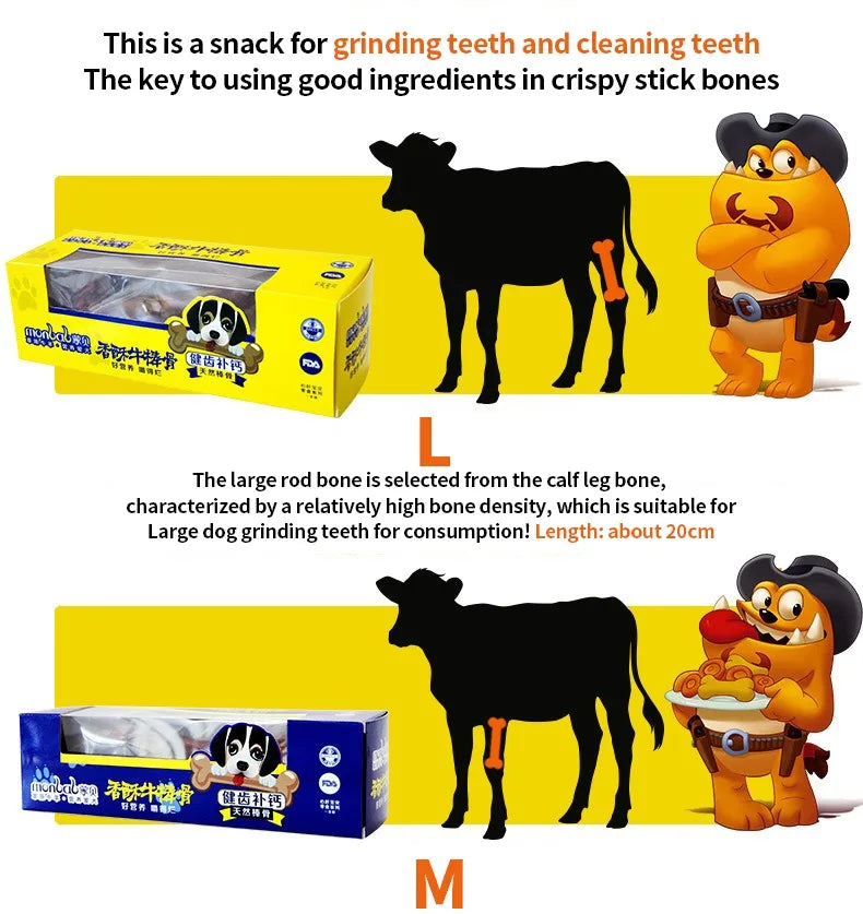 Pet Dog Snacks Crispy Beef Stick Bone Large Size Grinding Teeth Snacks