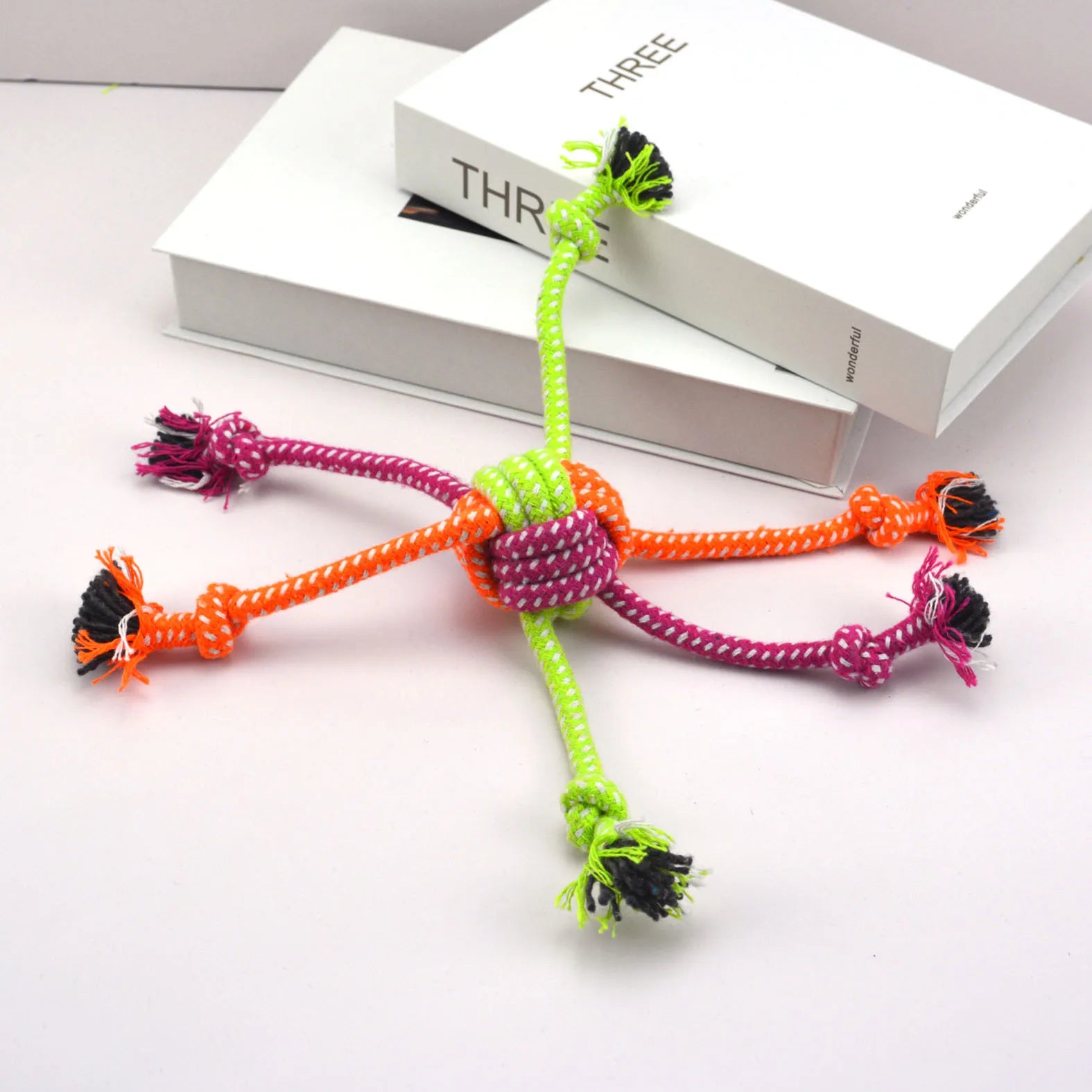 1pc Durable Bite Resistant Interactive Knot Toy for Chewable Rope Dog Toys