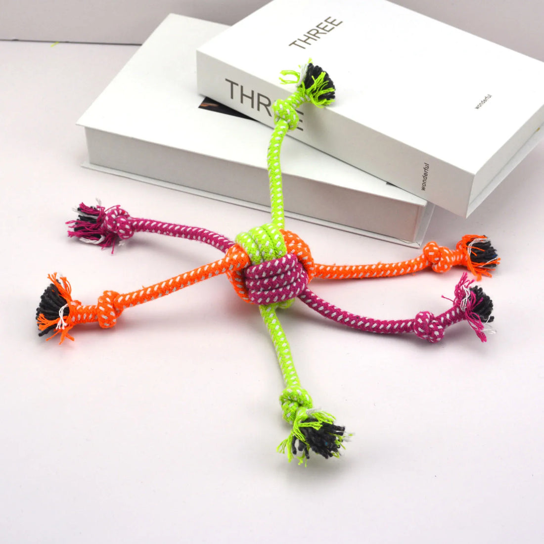 1pc Durable Bite Resistant Interactive Knot Toy for Chewable Rope Dog Toys