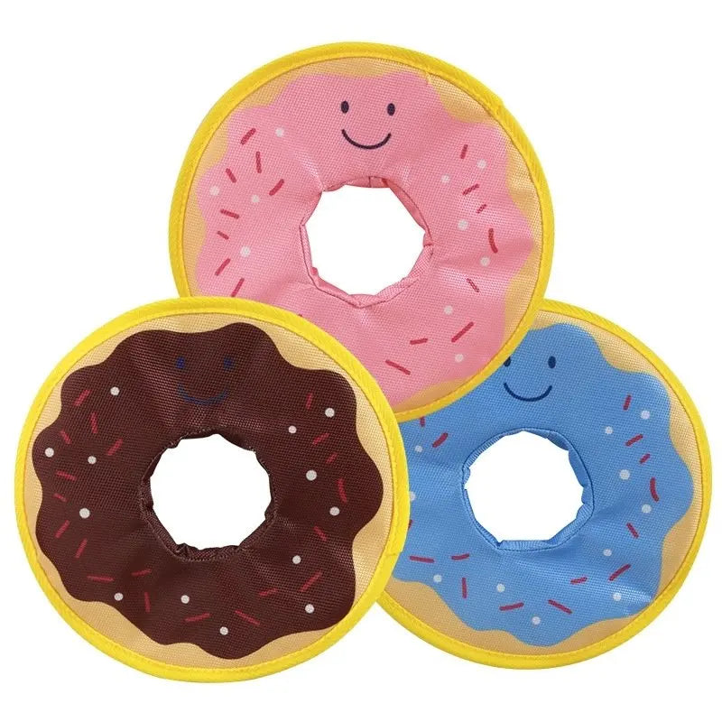 Dog donuts, noisy paper toys, outdoor interactive, squeaking sound dogs