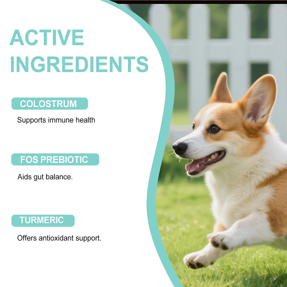 200g Dog Allergy Relief Immune Chews,Itch Relief Skin Coat Supplement