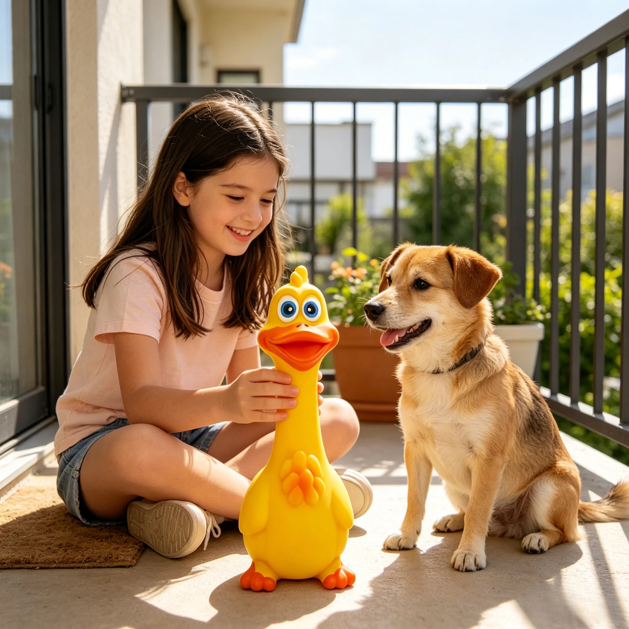 Rubber Chicken Squeaky Pet Dog Toys for Small,Medium or Large Pet Breeds