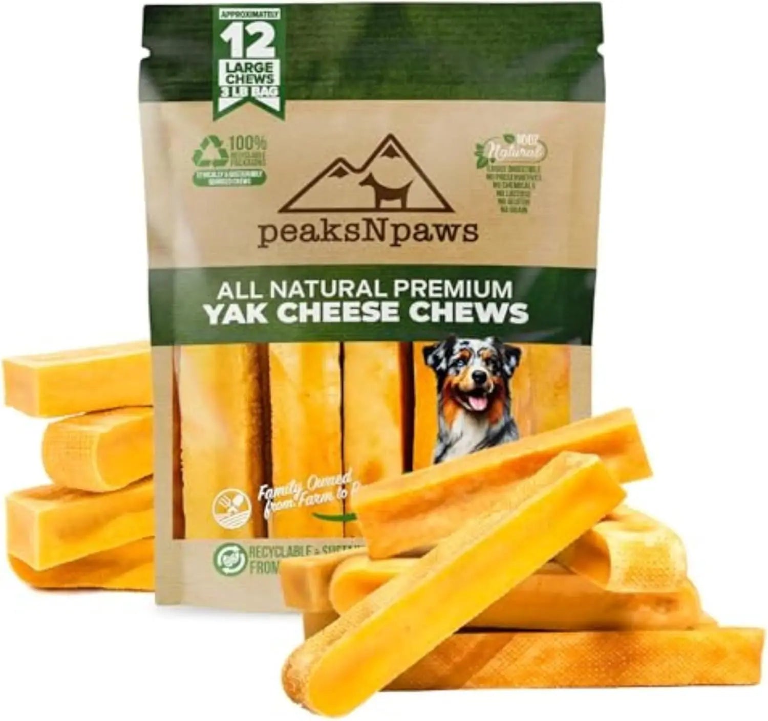 Natural Himalayan Yak Cheese Dog Chews Grain Free, Lactose Free, Eco-Friendly