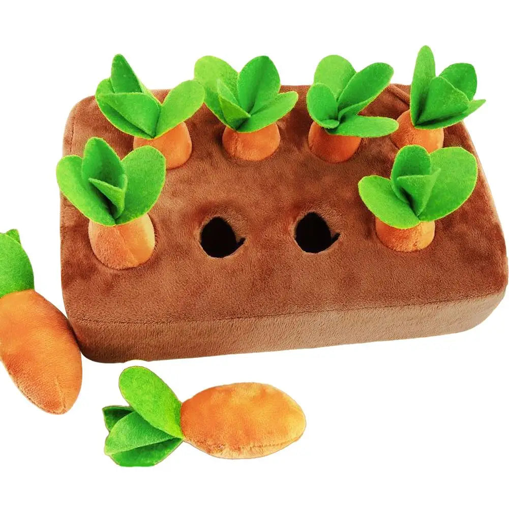 Carrot Snuffle Mat for Dogs Cats Puzzle Toy with Carrots for Dogs Chew Toys
