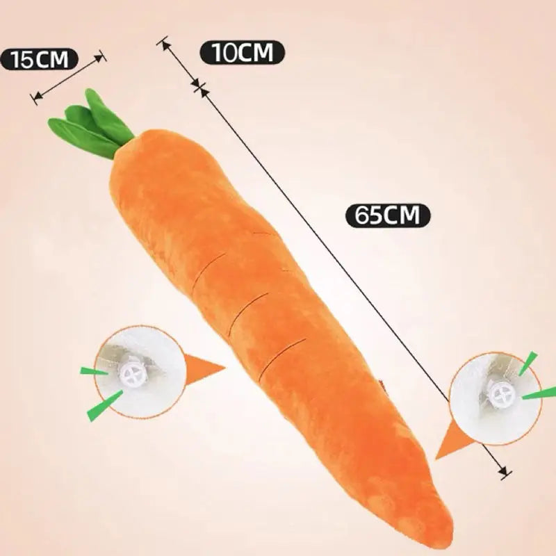 Dog Toy Pet Carrot Plush Toy Vegetable Chew Toy for Small Medium Large Dogs