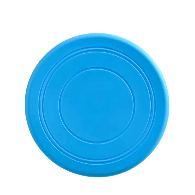 Durable Chewable Pet Training Frisbee Toy Tear Resistant Soft Rubber Flying Fetch