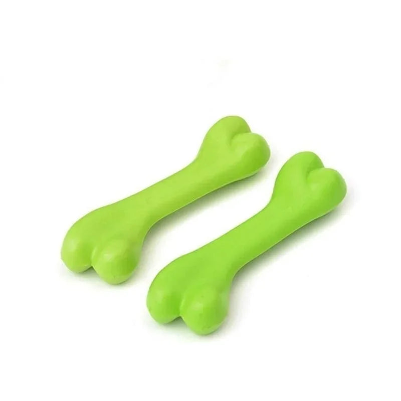 Pet Dog Puppy Cat Rubber Dental Teeth Chew Bone Play Training Fetch Fun Toys