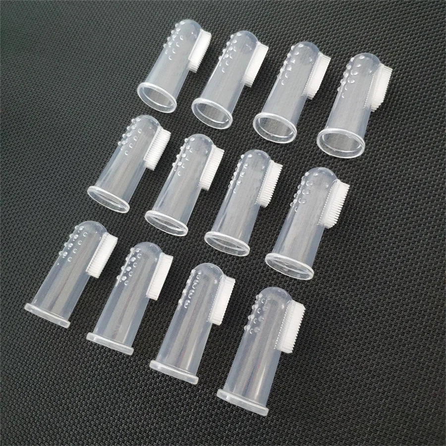Pet Finger Toothbrushes Gentle Cleaning Dental Care Brushes for Small Dogs