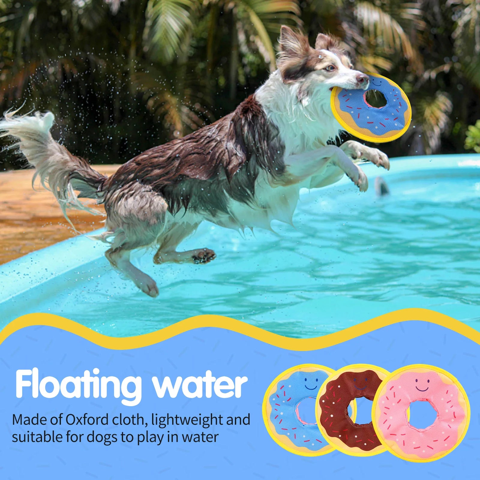 Dog donuts, noisy paper toys, outdoor interactive, squeaking sound dogs