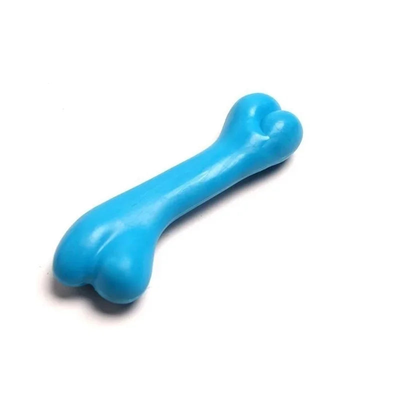 Pet Dog Puppy Cat Rubber Dental Teeth Chew Bone Play Training Fetch Fun Toys
