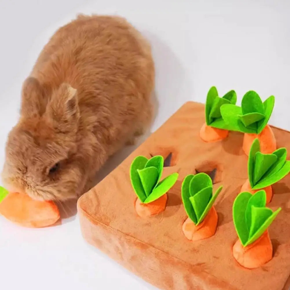 Carrot Snuffle Mat for Dogs Cats Puzzle Toy with Carrots for Dogs Chew Toys