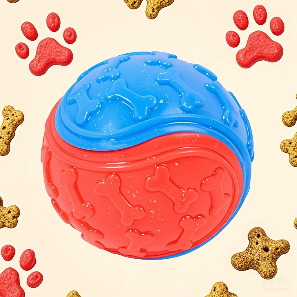 Dog Ball Toy TPR Bite Resistant Throw Fetch Interactive Pet Toy Teeth Cleaning