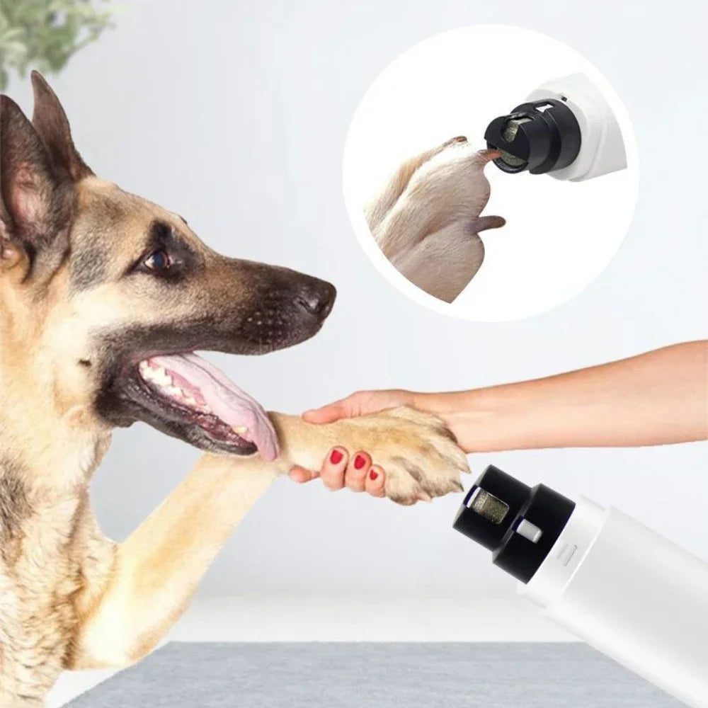 USB Rechargeable Pet Nail Grinder, Quiet Electric Dog Cat Nail Trimmer Clippers