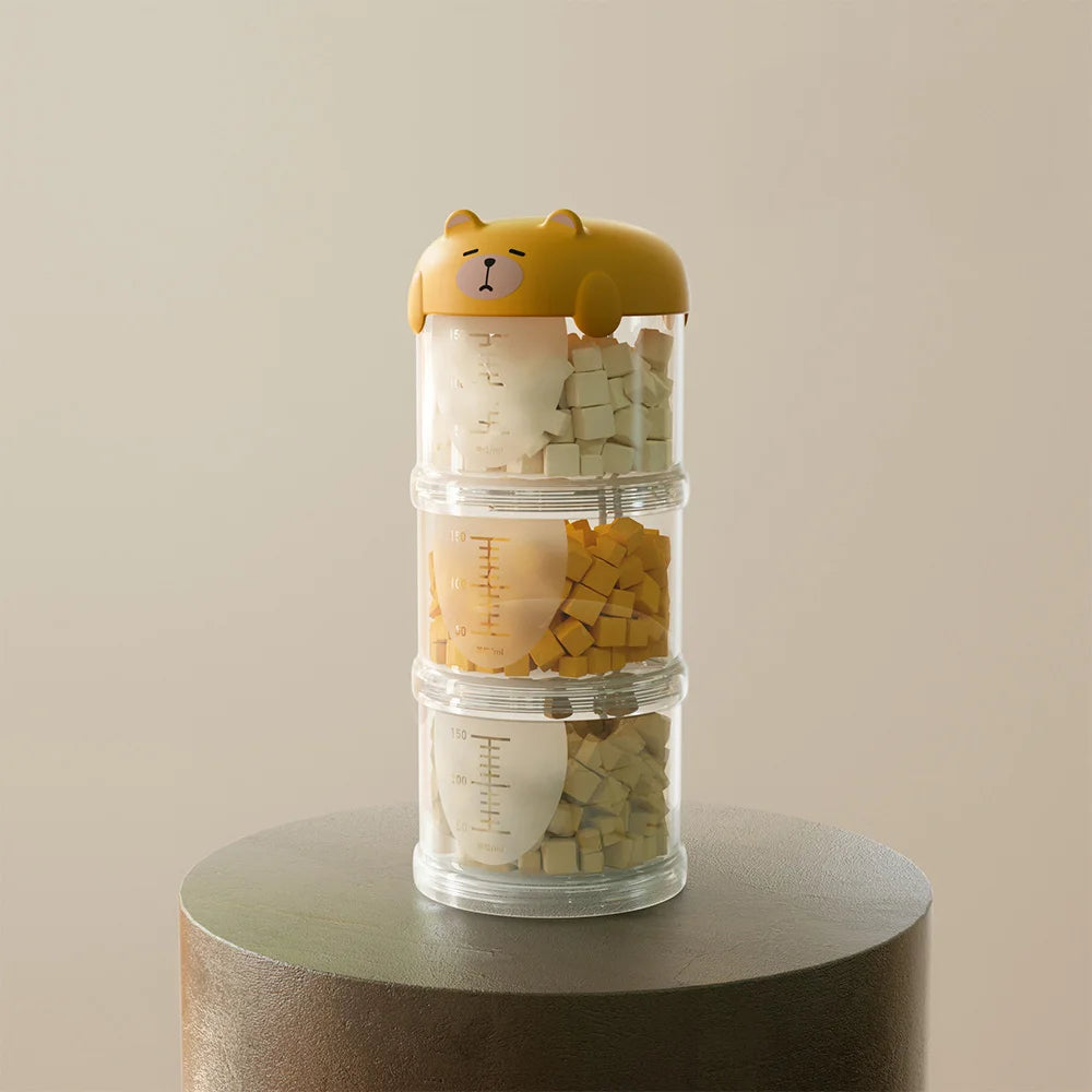 Small pet layered storage bin, household moisture-proof cat food, dog food