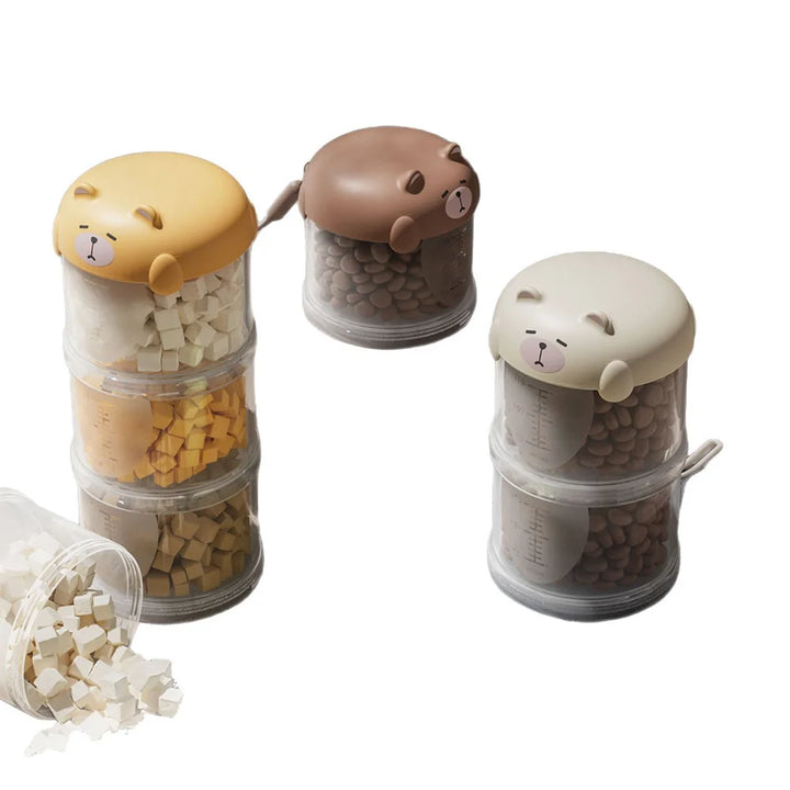 Small pet layered storage bin, household moisture-proof cat food, dog food