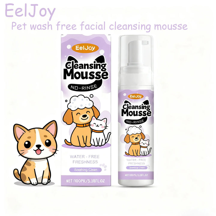 EelJoy Waterless Pet Shampoo Mousse for Dogs And Cats - No Rinse Fur Cleanser