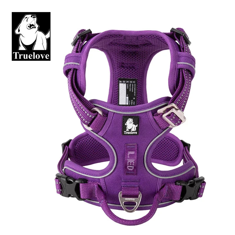 Truelove Pet Reflective Nylon Dog Harness No Pull Adjustable Dog Vest