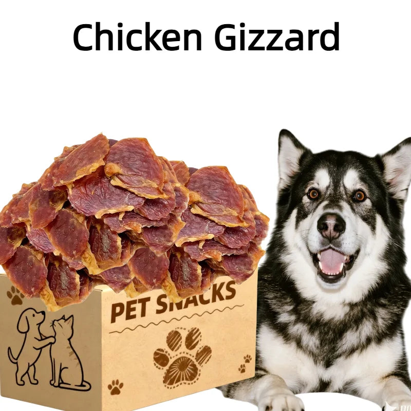 Pet Treats Sliced Chicken Gizzards – Dog Chew Treats & Teeth Cleaning Snacks