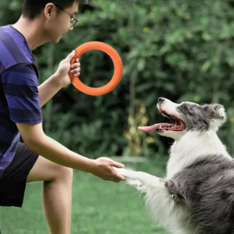 Dog Ring Toys Indestructible Chewing Flying Floating Training Tools Fetch