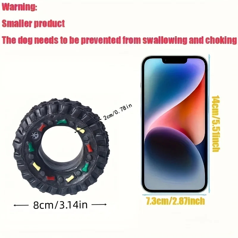 Puppy Teeth Training Toy Durable Dog Chew Wheel Interactive Sound Toy Chew