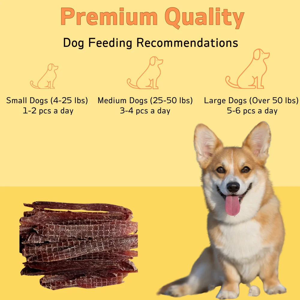 Chicken Jerky and Duck Jerky Dog Treats For Small, Medium, Large Dog