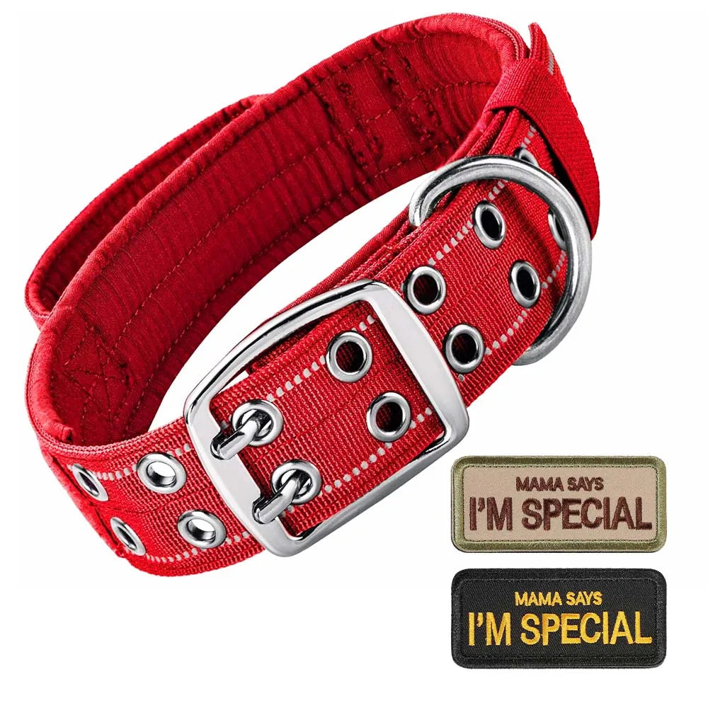 Heavy Duty Double Buckle Design Tactical Dog Collar - Military Grade Dog Collar