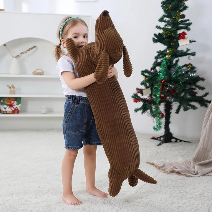 Dachshund Dog Stuffed Animal Plush Long Weiner Dog Body Pillow, Cute Funny