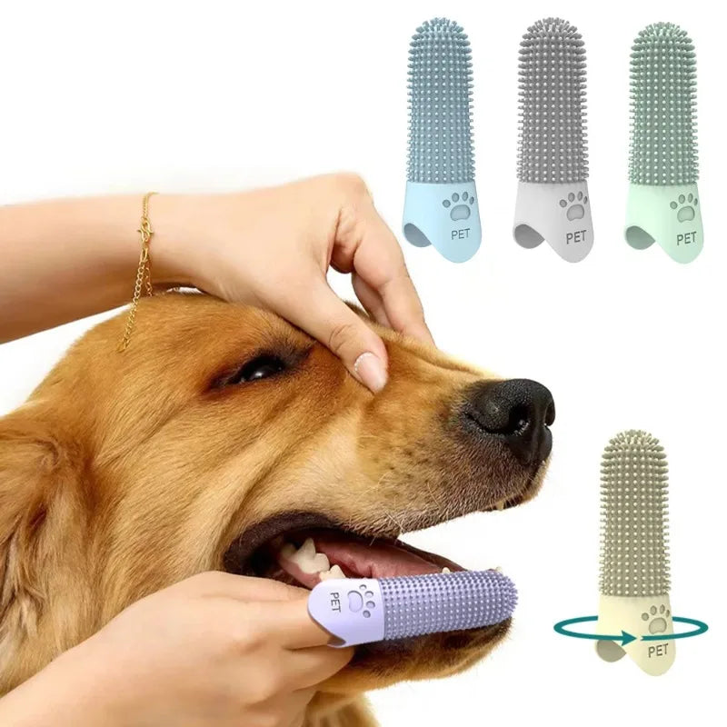 Pet Silicone Cleaning Nail Brush Finger Brush Cat Dog Pet Tooth Brush Dog