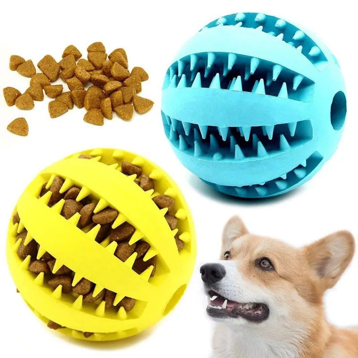 Rubber Pet Dog Toys Dog Chew Toys Tooth Cleaning Treat Ball Extra-tough Ball