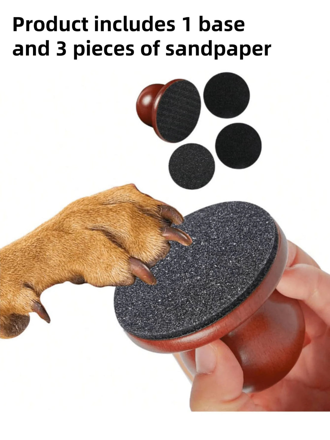 1pc Wooden Pet Nail File Dog Grooming Tool ,Household Detachable Claw