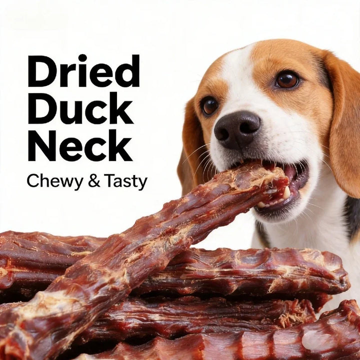 200g Air-Dried Duck Neck Dog Treats Delicious Flavor Natural Teeth Chews